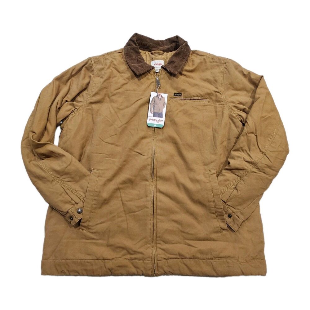 Wrangler Canvas Work Jacket Quilted Lining/Corduroy Collar XL / New
